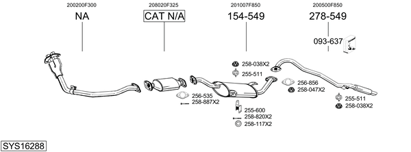 Sistema de gases de escape Nissan TERRANO II