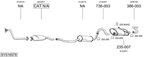 Sistema de gases de escape Volvo 940 · Volvo 940 II