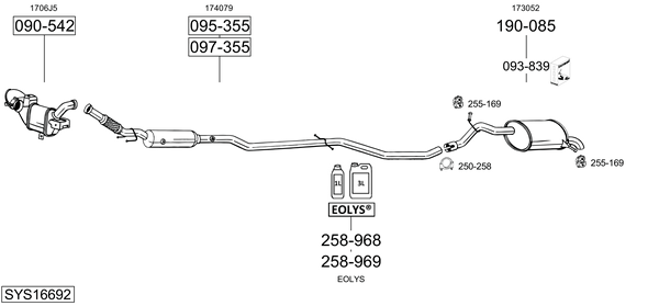 Sistema de gases de escape Peugeot 508 SW I