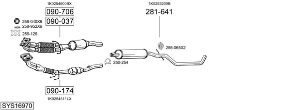 Sistema de gases de escape Audi A3