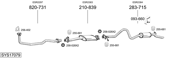 Sistema de gases de escape Land Rover DEFENDER Station Wagon