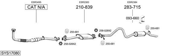 Sistema de gases de escape Land Rover DEFENDER Station Wagon