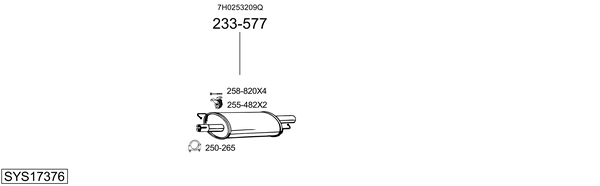 Sistema de gases de escape Vw TRANSPORTER T5 Platform/Chassis (7JD, 7JE, 7JL, 7JY, 7JZ, 7F