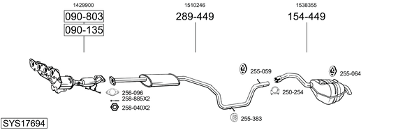 Sistema de gases de escape Ford GALAXY MK II VAN