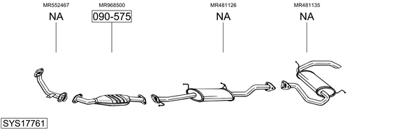 Sistema de gases de escape Mitsubishi PAJERO II