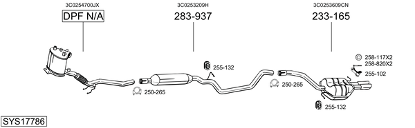 Sistema de gases de escape Vw PASSAT B6