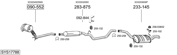 Sistema de gases de escape Vw PASSAT B6 Variant