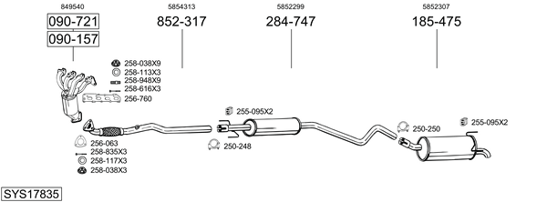 Sistema de gases de escape Opel ASTRA H CLASSIC Hatchback