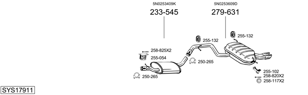 Sistema de gases de escape Vw TIGUAN
