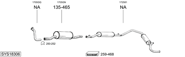 Sistema de gases de escape Peugeot J5 Van
