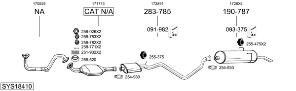 Sistema de gases de escape Peugeot 405 II