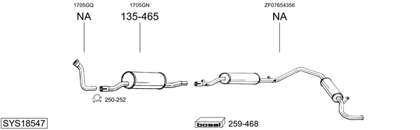 Sistema de gases de escape Citroën C25 Bus