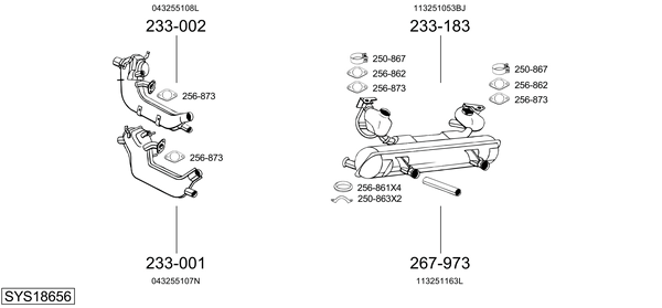 Sistema de gases de escape Vw KAEFER Convertible