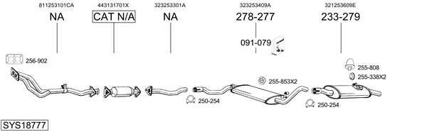 Sistema de gases de escape Vw PASSAT B2