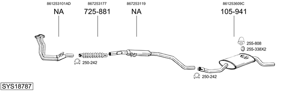 Sistema de gases de escape Vw POLO II