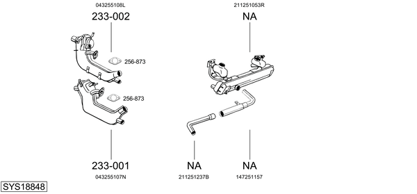 Sistema de gases de escape Vw TRANSPORTER T1 Bus