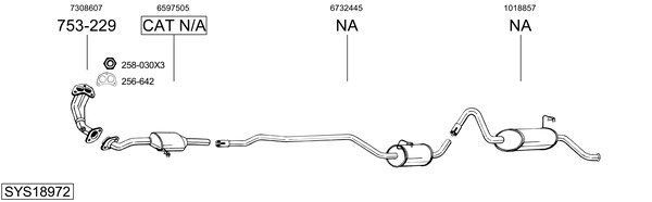 Sistema de gases de escape Ford FIESTA Box Body/MPV