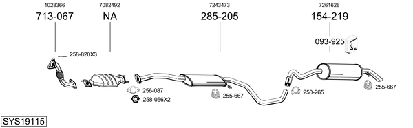 Sistema de gases de escape Ford ESCORT V Turnier