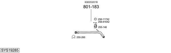 Sistema de gases de escape Vw POLO Van