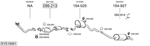 Sistema de gases de escape Ford SIERRA II
