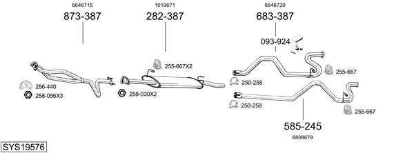 Sistema de gases de escape Ford TRANSIT Platform/Chassis