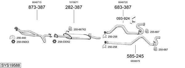 Sistema de gases de escape Ford TRANSIT Bus
