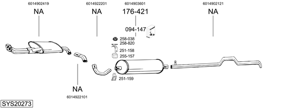 Sistema de gases de escape BOSAL SYS20273