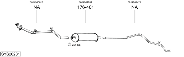 Sistema de gases de escape Mercedes-Benz T1 Van