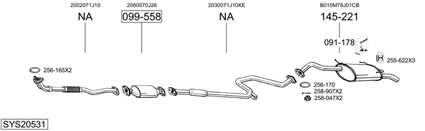 Sistema de gases de escape Nissan PRIMERA