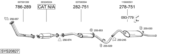 Sistema de gases de escape Skoda FAVORIT Forman