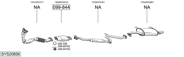 Sistema de gases de escape Toyota CAMRY