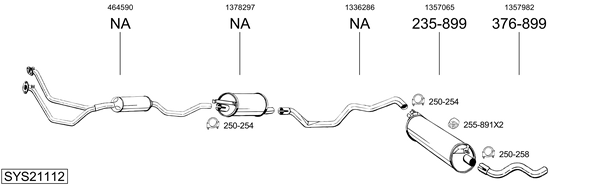 Sistema de gases de escape Volvo 260