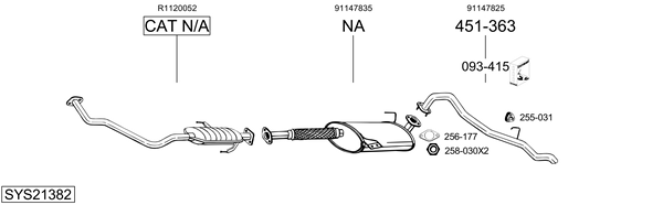 Sistema de gases de escape Vauxhall FRONTERA Mk I