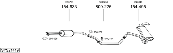 Sistema de gases de escape Ford FOCUS III Saloon