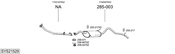 Sistema de gases de escape Daihatsu FEROZA Soft Top