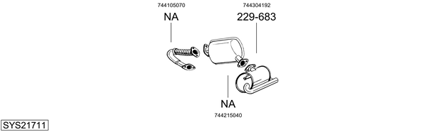 Sistema de gases de escape Subaru LIBERO Bus