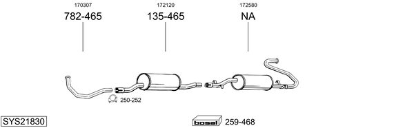 Sistema de gases de escape Talbot EXPRESS 1000 -1500 Bus