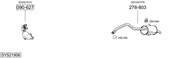Sistema de gases de escape Renault KANGOO Express
