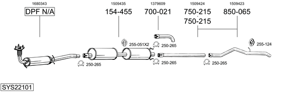 Sistema de gases de escape Ford TRANSIT Van