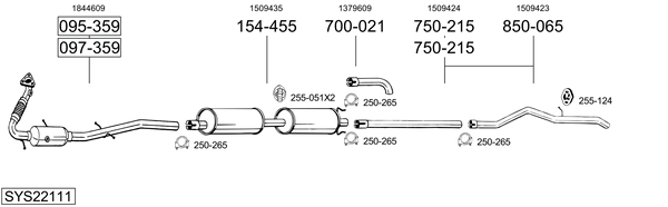 Sistema de gases de escape Ford TRANSIT Van
