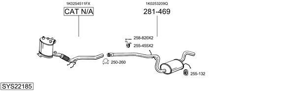 Sistema de gases de escape Skoda OCTAVIA II Combi
