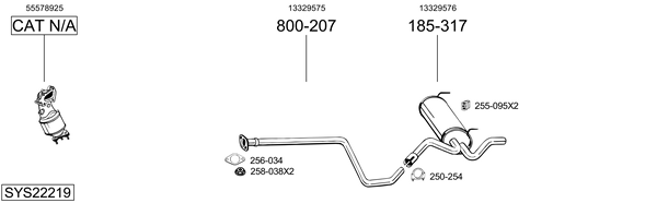 Sistema de gases de escape Chevrolet CRUZE Station Wagon