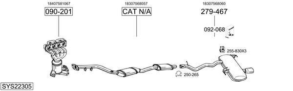 Sistema de gases de escape Bmw 3 Convertible