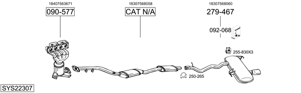 Sistema de gases de escape Bmw 3 Convertible