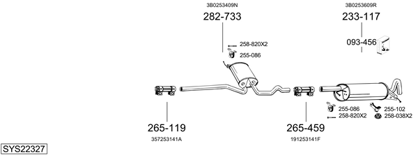 Sistema de gases de escape Vw PASSAT B5