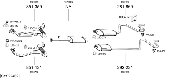 Sistema de gases de escape Ford TRANSIT Platform/Chassis