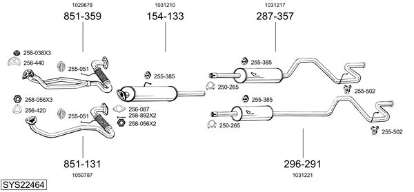 Sistema de gases de escape Ford TRANSIT Platform/Chassis