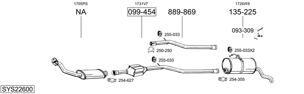 Sistema de gases de escape Peugeot PARTNER MPV