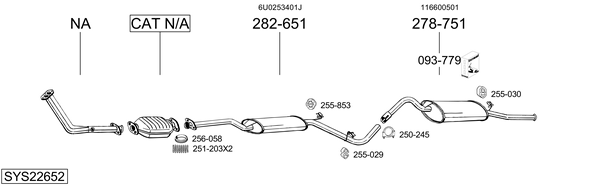 Sistema de gases de escape Skoda FAVORIT Forman