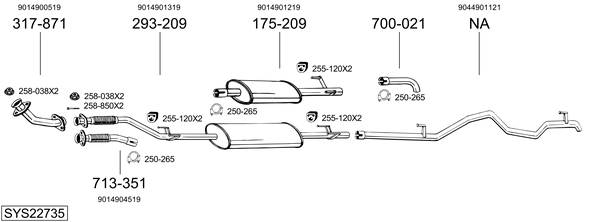 Sistema de gases de escape Mercedes-Benz SPRINTER 4-t Van